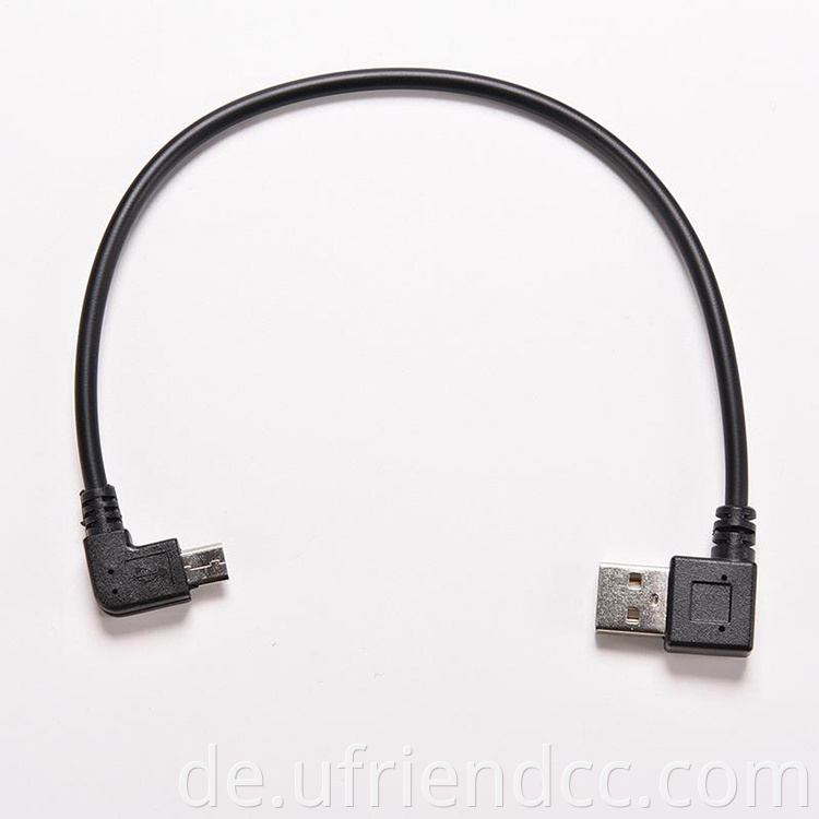 Custom 90 Grad links rechts nach oben im Winkel Micro USB -Datenladungskabel